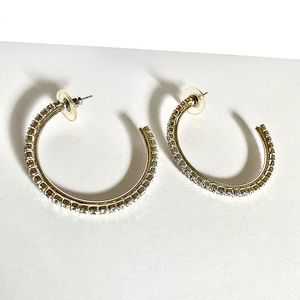 Rhinestone Hoop Earrings